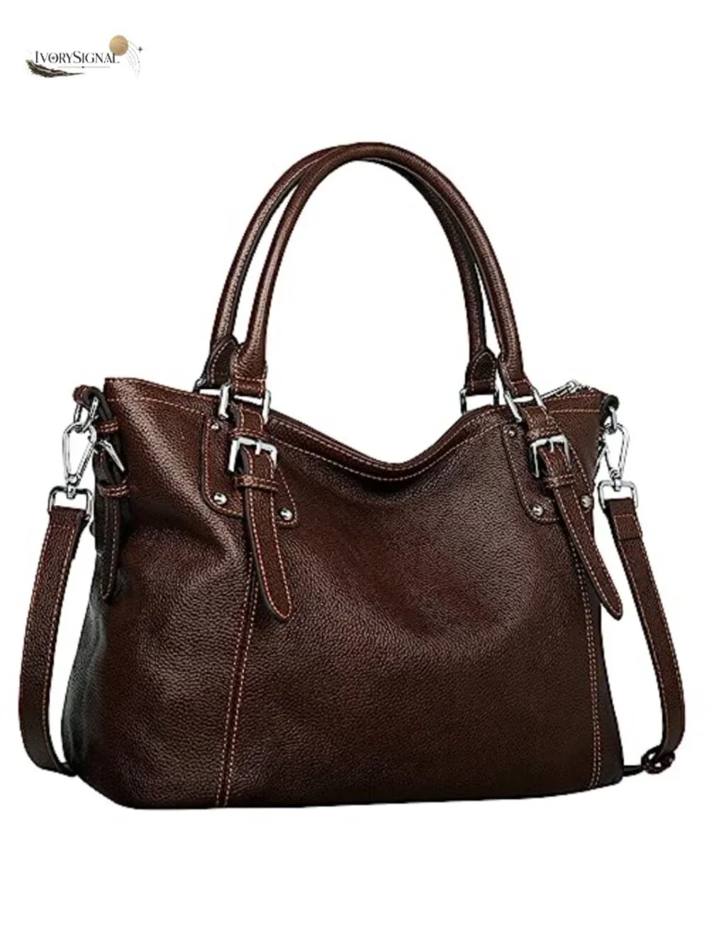 Leather Tote Handbag Shoulder Bag Top Handle Satchel Women